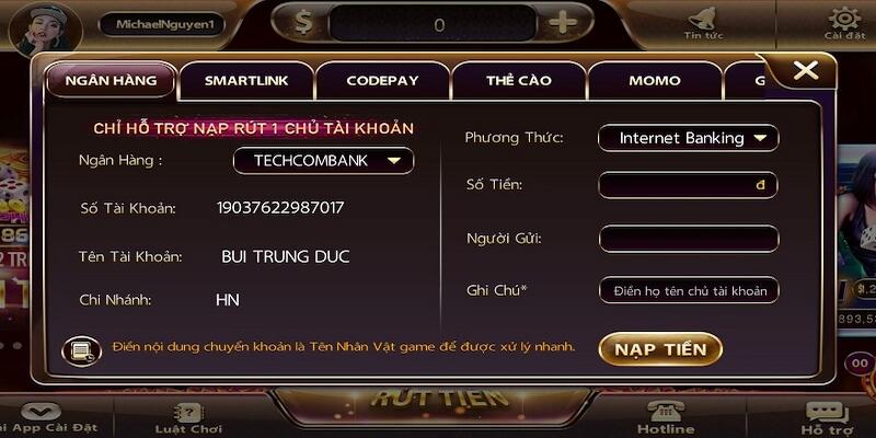 Hướng dẫn cách nạp tiền cực đơn giản và tiện lợi tại Max Vin