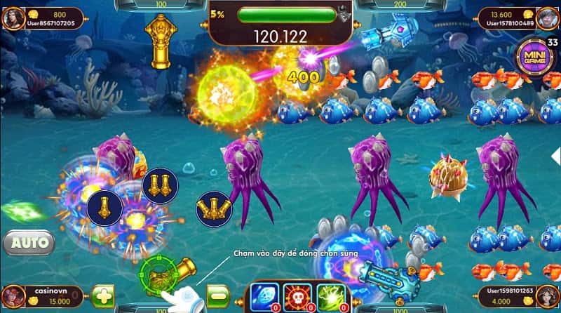 Bắn cá tài lộc - Cổng game đẳng cấp nhất mọi thời đại 2 Những trò chơi có tại cổng game bắn cá tài lộc