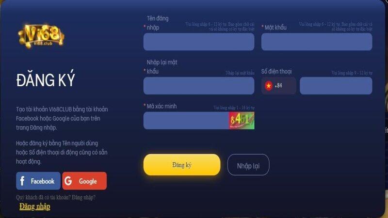 Vi68 club - Cổng game rất thú vị người chơi không thể bỏ qua! 4 Hướng dẫn đăng ký tài khoản vi68 club