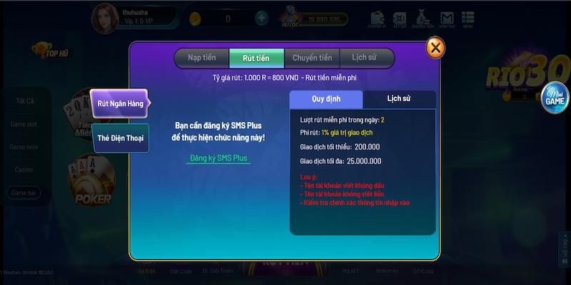 Rio66 - Cổng game đổi thưởng quốc tế được đánh giá cao 7 Hướng dẫn các bước rút tiền Rio66