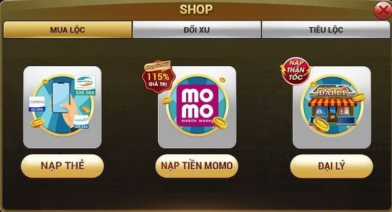 Hướng dẫn nạp tiền tiện lợi tại Nagavip