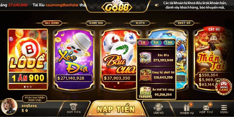 Cùng 68gamebai.best review TOP 5 cổng game đổi thưởng xanh chín 2024 2 Go88 được mệnh danh là cổng game đánh bài đổi thưởng vạn người mê