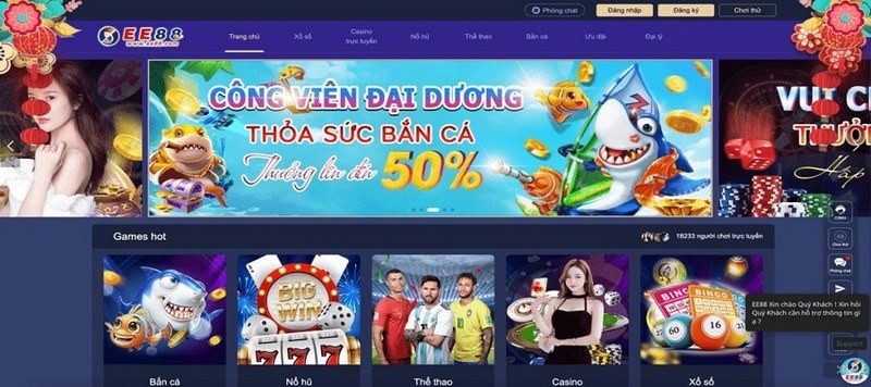 Cùng Top8nhacai đánh giá TOP 6 trang nhà cái dẫn đầu tại Việt Nam 2 EE88 hợp tác với nhiều nhà phát hành có tên tuổi mang đến kho game hay